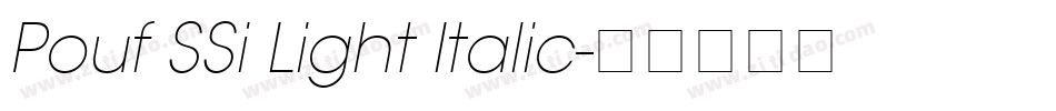 Pouf SSi Light Italic字体转换